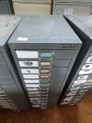 *Bisley Fourteen Drawer Filing Unit
