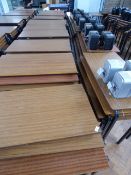 *Fifteen Stacks of Four Square Legged Tables with Heat Resistant Tops