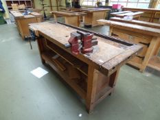 *Joiners Bench Fitted with Record Quick Release Vice and Engineers Vice