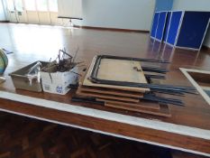 *Two Boxes of Laboratory Equipment and Six Folding Tables