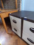 *Two Drawer Foolscap Filing Cabinet Coffee and Cream
