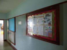 *Four Mahogany Framed Noticeboards with Perspex Screens