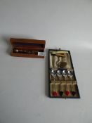 Set of Coffee Spoons, Pen Knives and a Navy Whistle