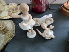 Two Ballerinas and a Nao Spaniel