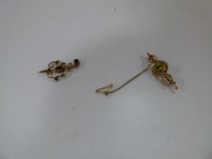 Edwardian Gold Pendant and Brooch