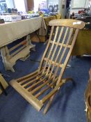 Slat Back Fold Up Chair