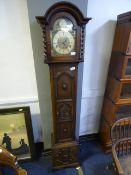 Tempus Fugit Grandmother Clock in Oak Frame