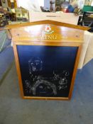 Bass Yorkshire Menu Board