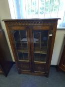 Small Glazed Oak Bookcase