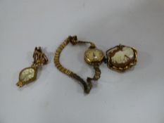 Gold Watch and Bracelet, Etc