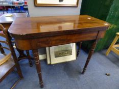 Mahogany Fold Over Tea Table