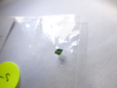0.11cT Green Princess Cut Diamond