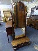 Oak Framed Cheval Mirror