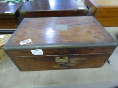 Walnut and Brass Bound Writing Box (AF)