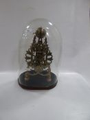 Skeleton Clock Under Dome