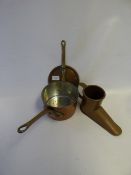 Copper Pan and Lid with Copper Foot Warmer