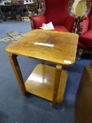Walnut Two Tier 1940's Side Table