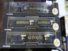 3 Boxed Corgi Guinness Advertising Vehicles