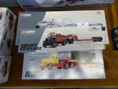 Four Corgi Heavy Haulage Vehicles