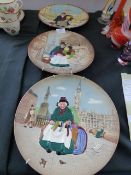 Three Royal Doulton Wall Plates, Silk and Ribbons, The Old Balloon Seller and The Balloon Man