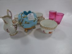 Part Dresden Tea Set and Glassware