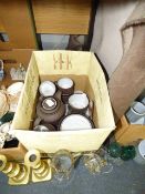 Box of Hornsea Pottery Contrast