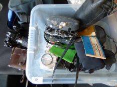 Agfa Isolette Camera, Praktica B100 Camera Plus Box and Contents Lens, Camera, Etc