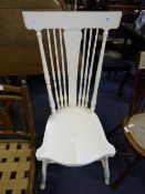 Painted High Back Occasional Chair