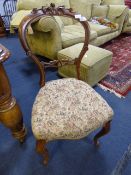 Walnut Balloon Back Occasional Chair