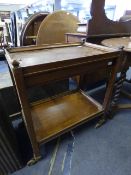 Mahogany Tea Trolley with Drawer