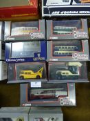 Seven Boxed Original Omnibus Corgi Buses, Etc