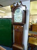 Tom Baitson of Beverly Grandfather Clock Mahogany with Painted Face