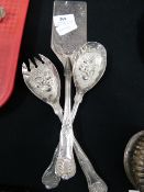 Salad Servers and a Cake Slice