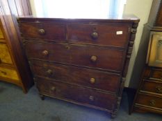 Mahogany Five Drawer Victorian Chest of Drawers