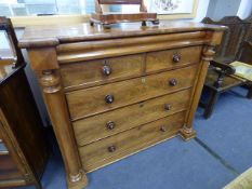 Victorian Mahogany Five Drawer Chest