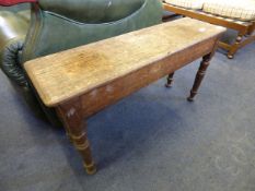 Two Seater Oak Stool