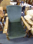 Oak Framed Recliner Edwardian