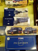 Four Boxed Pickfords Haulage Vans