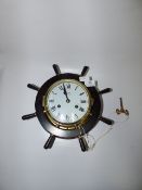 Schatz Royal Mariner Ships Wheel Clock