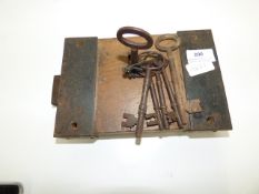 Large Lock with Key & Extra Keys