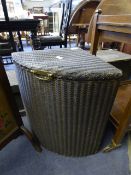 Lloyd Loom Corner Linen Basket