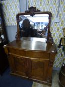 Mahogany Chiffonier with Mirrored Back