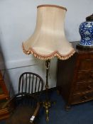 Brass Art Nouveau Standard Lamp