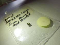 0.17cT Green Princess Cut Diamond