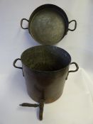 Large Copper Pan and Tap
