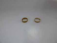 Two 9 Carat Wedding Ring