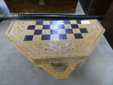 Asian Carved Games Box and Contents