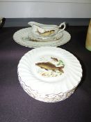 Nethybridge Ceramics Fish Dinner Service Consisting of Plates, Sauce Boats and Fish Plate