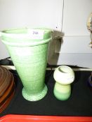 Two Green Vases One Shelley