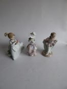 Three Lladro Figurines